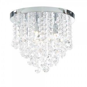 crystal flush ceiling light