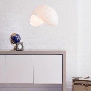 Modern white acrylic structured light shade