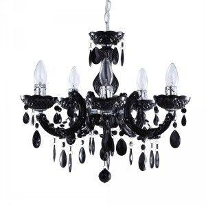 Black acrylic chandelier Marie Therese coloured chandeliers