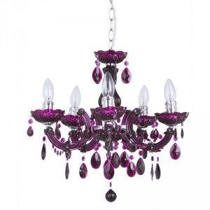 Purple chandelier Marie Therese colourful chandeliers