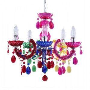 multi coloured chandelier Marie Therese colourful chandeliers