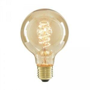 Decorative squirrel cage bulb with spiral filament