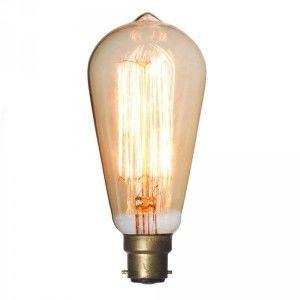 Gold tinted decorative squirrel cage bulb