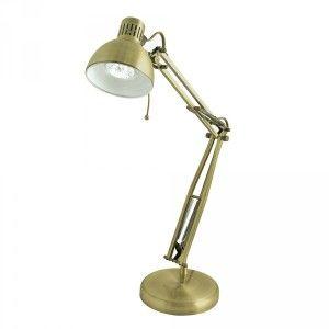 Antique brass adjustable desk lamp