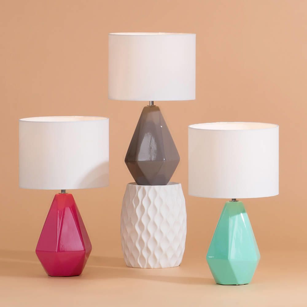 Colourful Ceramic Geometric Table Lamp Group