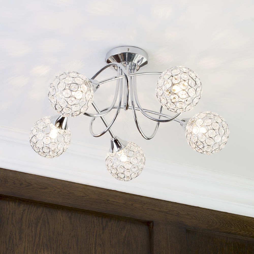 Gem ball ceiling light