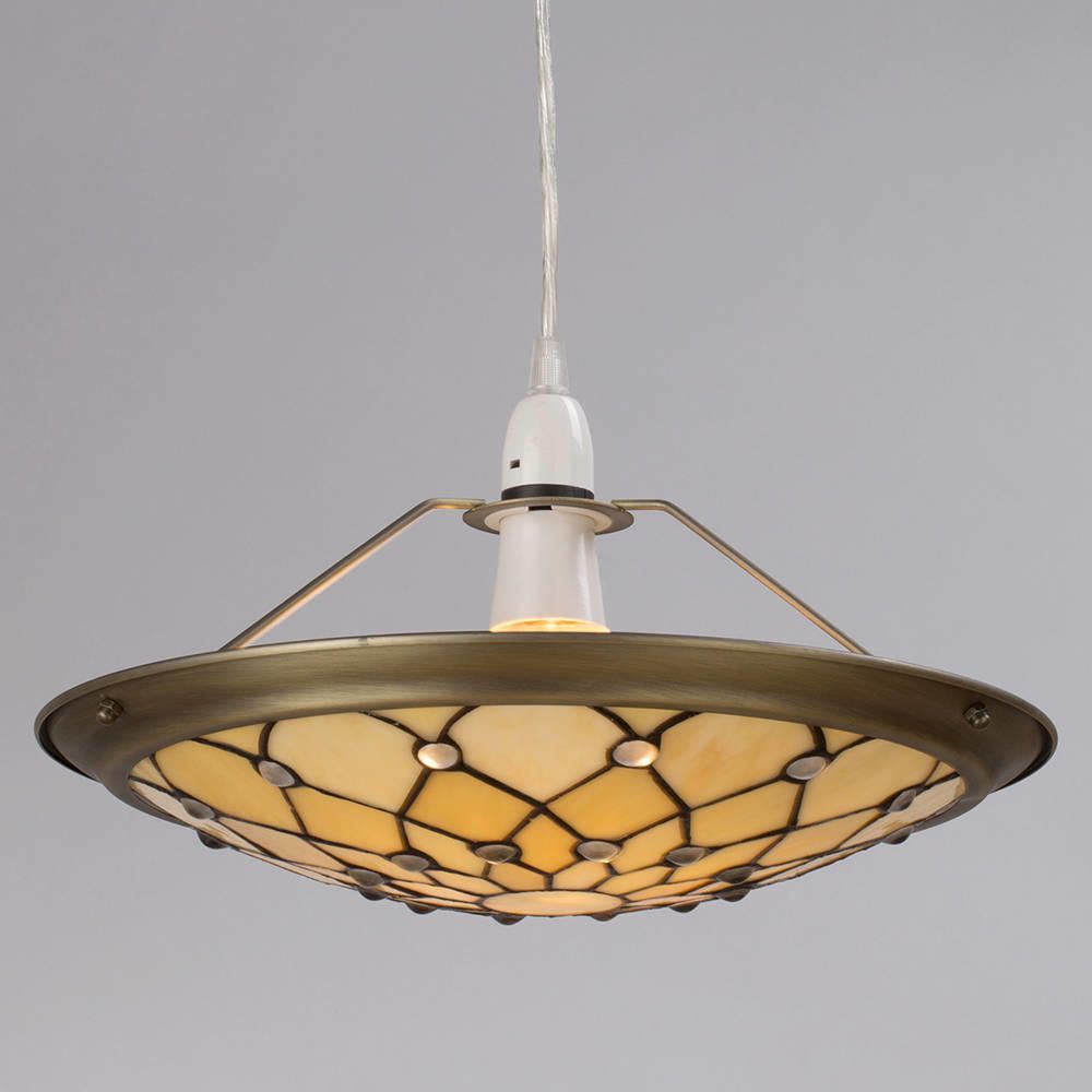 Tiffany Jewel Easy to Fit Ceiling Uplighter Shade - Honey