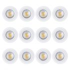 12 Pack of Diecast IP20 Rated Fixed Downlight - White