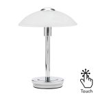 Alabaster Shade Touch Table Lamp - Chrome