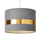 Siobhan Metallic Band Drum Easy to Fit Shade - Grey