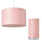 Sovin Cylindrical Table Lamp with Matching Easy to Fit Shade - Pink