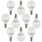 10 Pack of 4 Watt LED E14 Small Edison Screw Golf Ball Light Bulb - Warm White