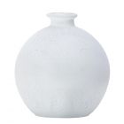 Small Globe Frosted Glass Vase Table Lamp - White