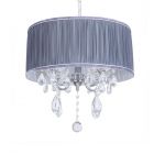 L'amour 4 Light Chandelier in Pleated Shade - Grey