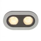 M14-IN-59657-48-10 HEKA TWIN ROUNDED ALUMINIUM RECESSED DOWN-LIGHT