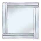 Triple Bar Square Mirror - Silver