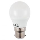 6 Watt LED B22 Bayonet Cap Golf Ball Light Bulb - Cool White