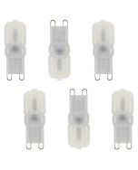6 Pack of 2.5 Watt LED G9 Non-Dimmable Capsule Light Bulb - Natural White