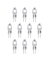 10 Pack of 10 Watt G4 Halogen Light Bulbs - Clear