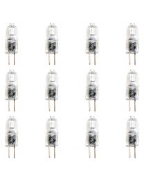 12 Pack of 10 Watt G4 Halogen Capsule Light Bulb - Clear