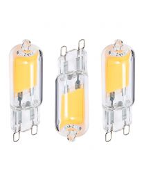 3 Pack of 2 Watt G9 COB LED Capsule Light Bulbs - Warm White