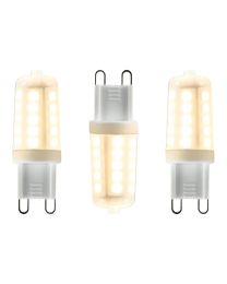 3 Pack of 3.5 Watt LED G9 Dimmable Light Bulbs - Cool White