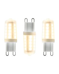 3 Pack of 3.5 Watt LED G9 Dimmable Light Bulbs - Warm White