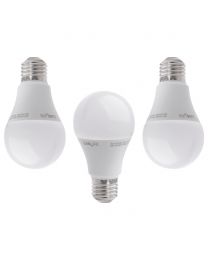 3 Pack of 9 Watt LED E27 Edison Screw Light Bulb - White