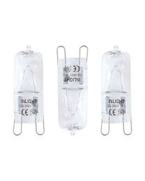 3 Pack of 18 Watt G9 Eco Halogen Light Bulbs - Clear