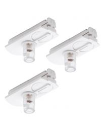 3 Pack of Track Adapter for Pendant - White
