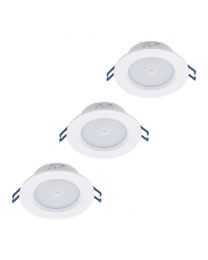 3 Pack of Jeune Recessed LED Downlighter with 360 Degree PIR Sensor - White