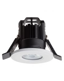 Integrated LED IP65 5000K Fixed Fire Rated Downlight - White