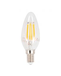 4.5 Watt LED E14 Small Edison Screw Filament Candle Bulb - Warm White