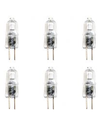6 Pack of 10 Watt G4 Halogen Capsule Light Bulb - Clear