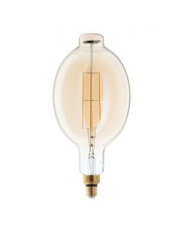 6 Watt LED E27 Edison Screw Oversized Filament Bulb - Amber