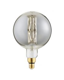 6 Watt LED E27 Edison Screw Oversized Filament Globe Bulb - Smoke