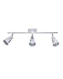 Taurus 3 Light Bathroom Ceiling Spotlight Bar - Chrome