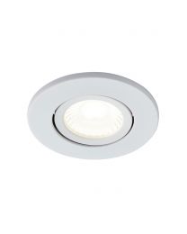 Adjustable LED Fire Rated IP65 Recessed Downlight - Matte White