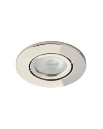 Adjustable LED Fire Rated IP65 Recessed Downlight - Satin Nickel