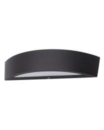 Archie Outdoor Curved LED Up and Down Wall Light - Black