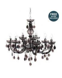 Marie Therese 9 Light Dual Mount Chandelier with LED Bulbs - Smoke