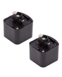 2 Pack of Track Adapter for Single Circuit Mains Track - Black