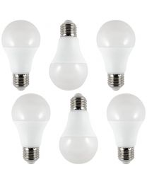 6 Pack of 8.5 Watt GLS LED E27 Edison Screw Light Bulb - Daylight White