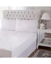 Bamboo Single Mattress Protector, White