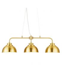Brooklyn 3 Light Industrial Ceiling Pendant Bar - Satin Brass