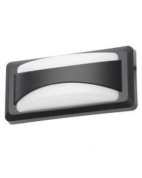 Poole Outdoor LED Rectangular Split Design Wall Light - Black