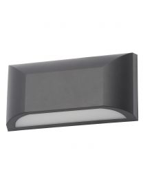Poole Outdoor LED Rectangular Down Wall Light - Black