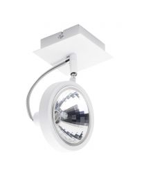Rosco 1 Light Parabolic Square Single Wall or Ceiling Spotlight - White