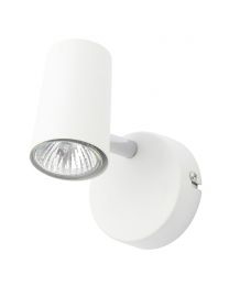 Harvey Industrial Style Single Adjustable Spotilght Wall Light - White