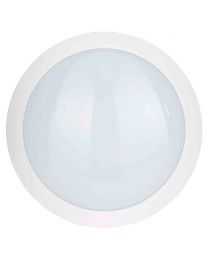 Stanley Verese IP66 Outdoor LED Flush Ceiling or Wall Light with Sensor - White